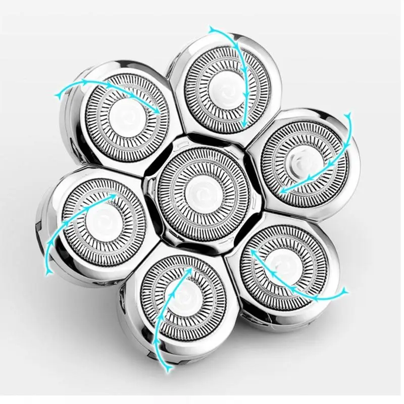 ผู้ชายเครื่องโกนหนวดไฟฟ้าเปลี่ยนหัว 6/7 สำหรับหัวใบมีดสำหรับผู้ชายเครื่องโกนหนวดเปียกและแห้งกันน้ำ Multi Dropship