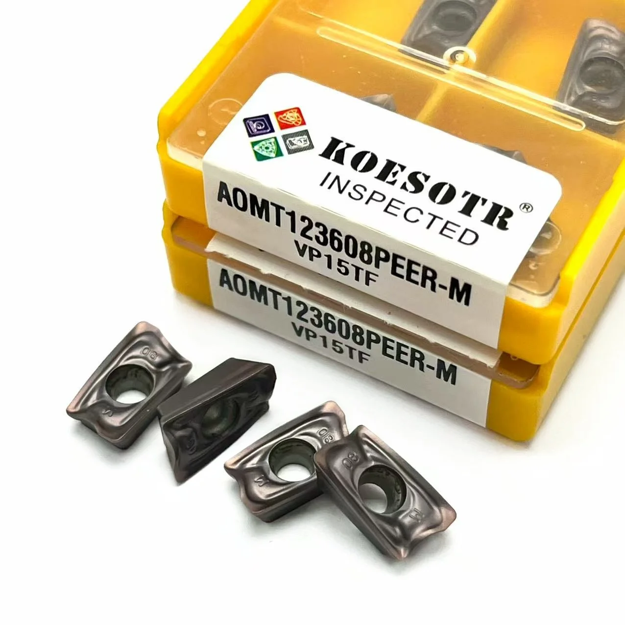 Carbide insert AOMT123608 PEER M VP15TF high quality AOMT 123608 CNC mechanical milling cutter Carbide lathe tool turning tool