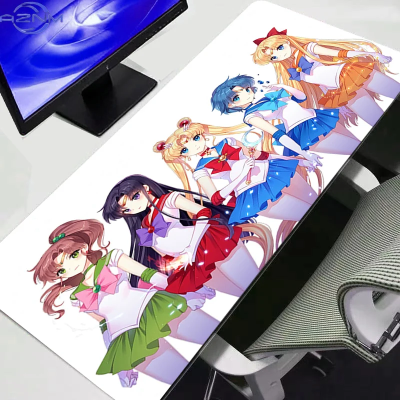 Mouse Pad S-Sailor Moon Anime Carpe Large PC Gamer Computer Mausepad Varmilo Keyboard Gaming Accessories Desk Mat Durable