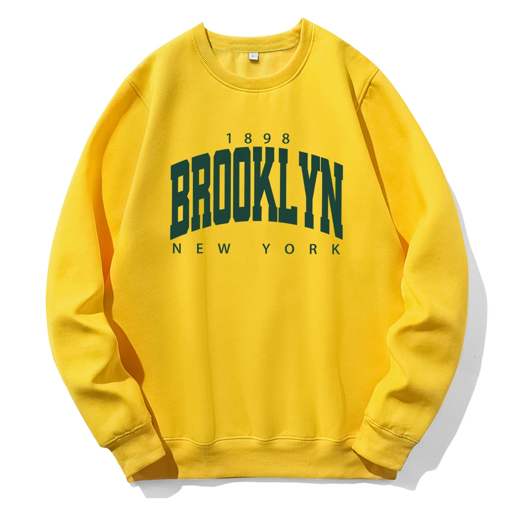 Brooklyn 1898 New York Letter Printing Men Hooded Fleece Soft Warm Pullover Fashion Classic Hoodies Sport Original O-Neck Hoody