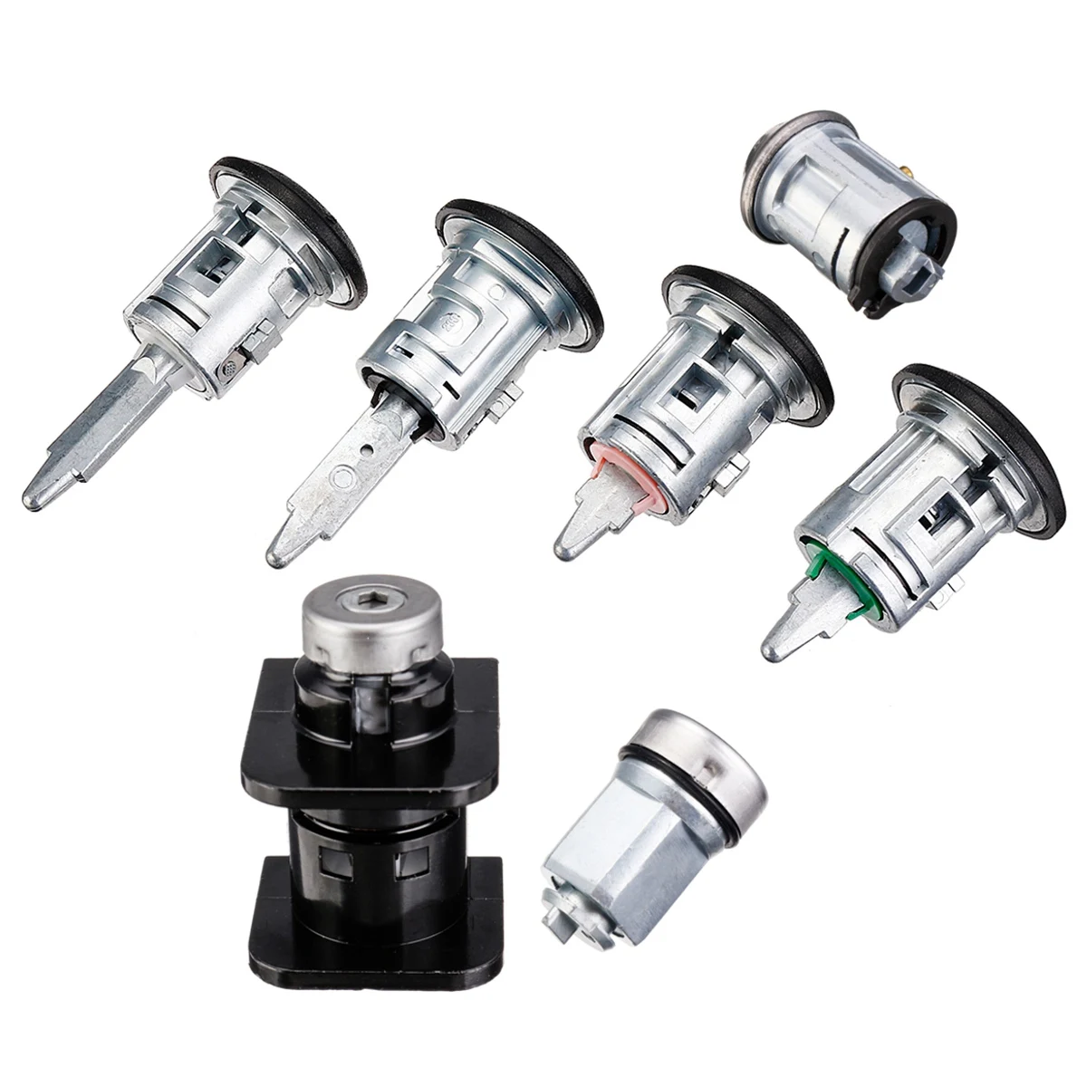 AC76-7Pcs Car Barrel Door Locks Keys Set 4359018 1C1A-V22050-Ba For FORD TRANSIT Mk6 2000 2001 2002 2003-2006
