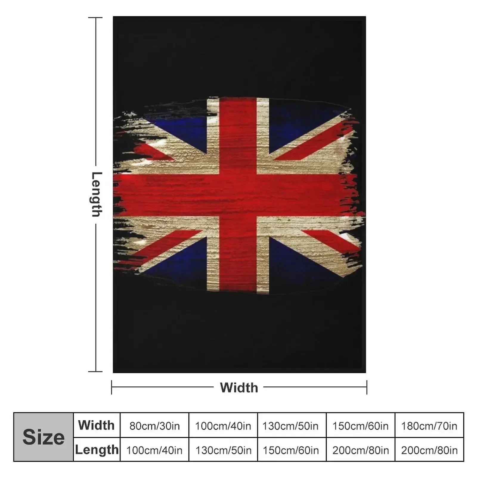 Vintage Union Jack Throw Blanket couch cozy soft plush fuzzy picnic outdoor blanket