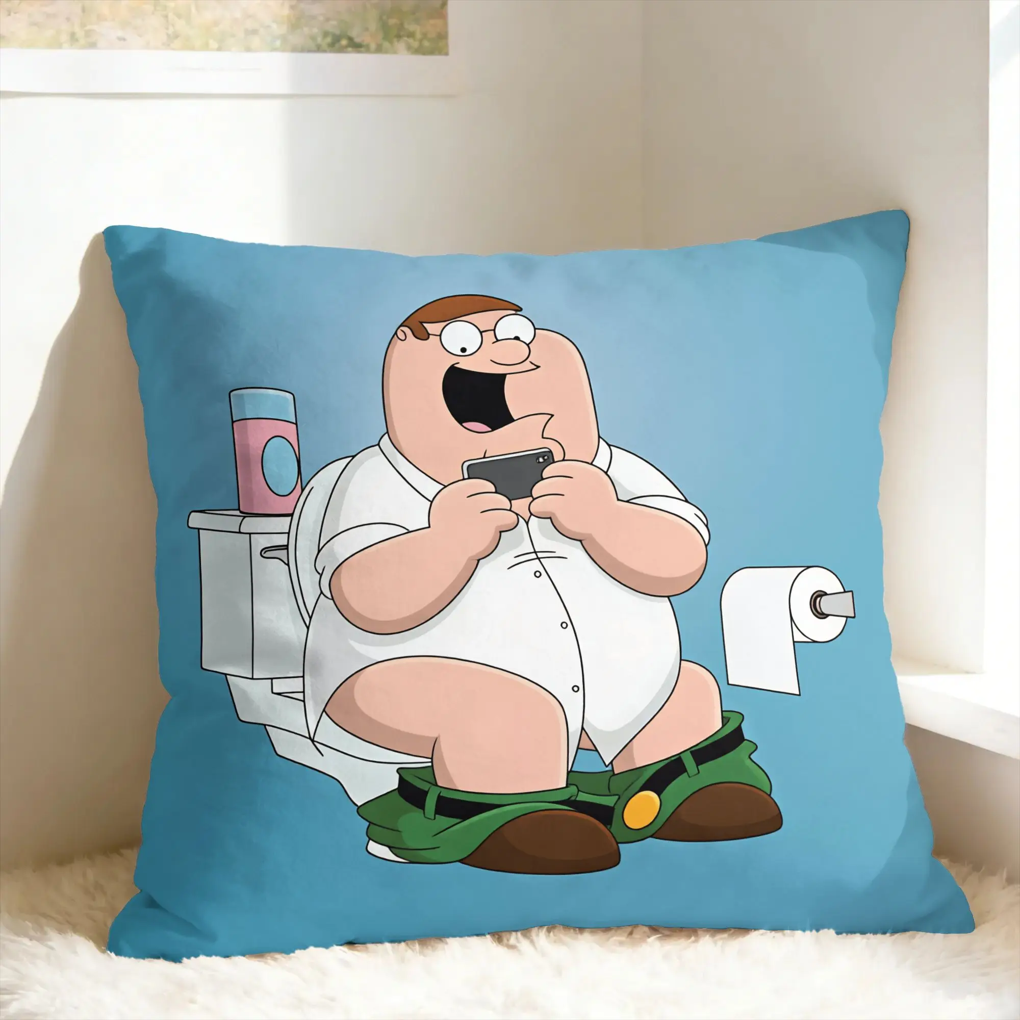 Pillow Case F-Family Funny Guys peter Print  Pillow Cover For Chair Sofa Home Decor Kawaii Pillowcases