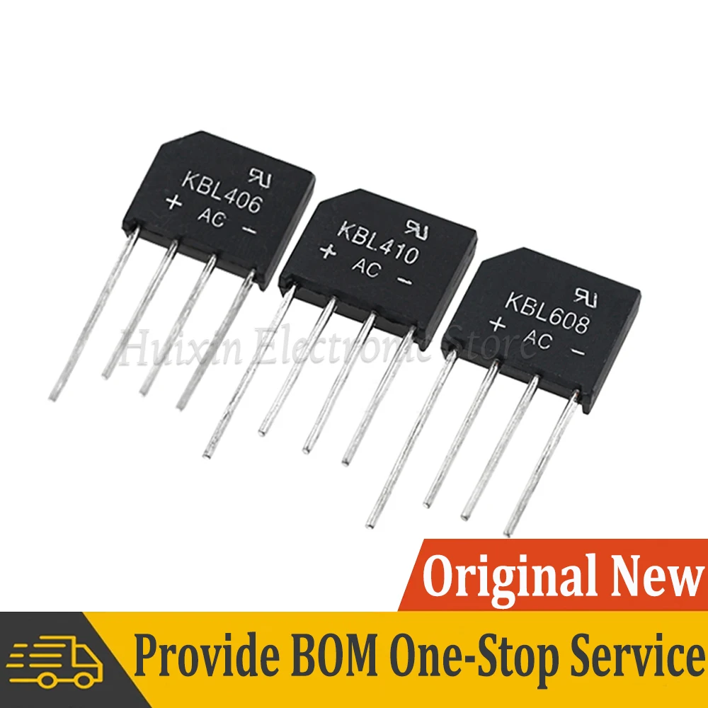

5pcs KBL406 KBL410 KBL608 KBL610 Single Phases Diode bridge rectifier 4A 6A 600V 800V 1000V In Stock NEW original IC