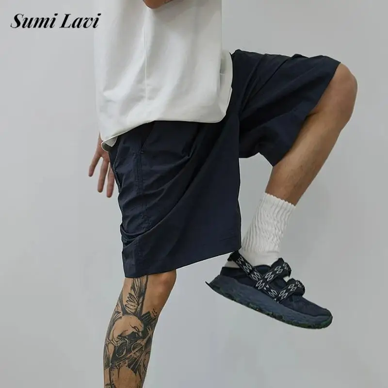

Stylish Mens Solid Color Shorts Sports Fitness Loose Breathable Quick-dry Loose Shorts For Men Summer New Casual Straight Shorts
