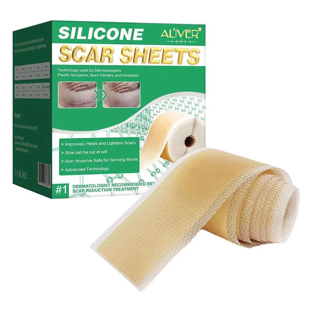 150cm Silicone Gel Scar Sheet Patch Treatment Removal Tape Acne Trauma Burn Scar Cover Skin Repair Section Ear Beauty