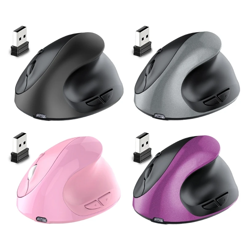 DN59 Comfort GripS Wireless Mouse, Bluetooth-compatible and 2.4GHz Silents Buttons Rechargeable for Various Operating