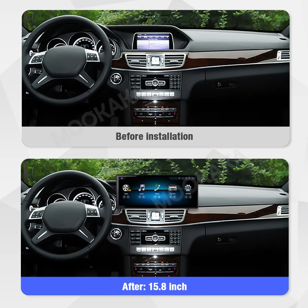 Linux system For Benz E-Class Sedan W212 2012~2014 15.8'' Android Auto Radio GPS Navigation & Maps Car Stereo Receiver Head Unit