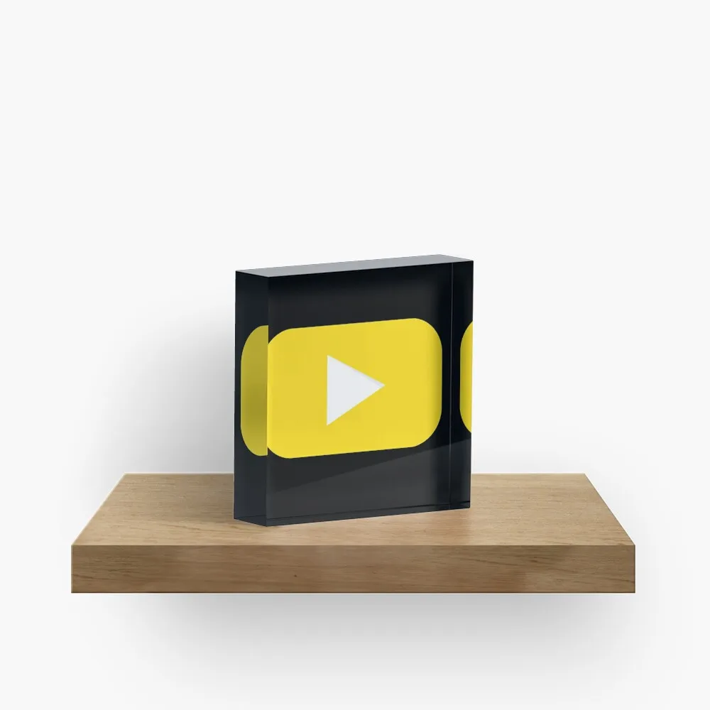 Convenient Youtube Gold Play Button  Acrylic Block Stamping Decor Art Family Funny Wedding Transparent Clear Pad Fashionable