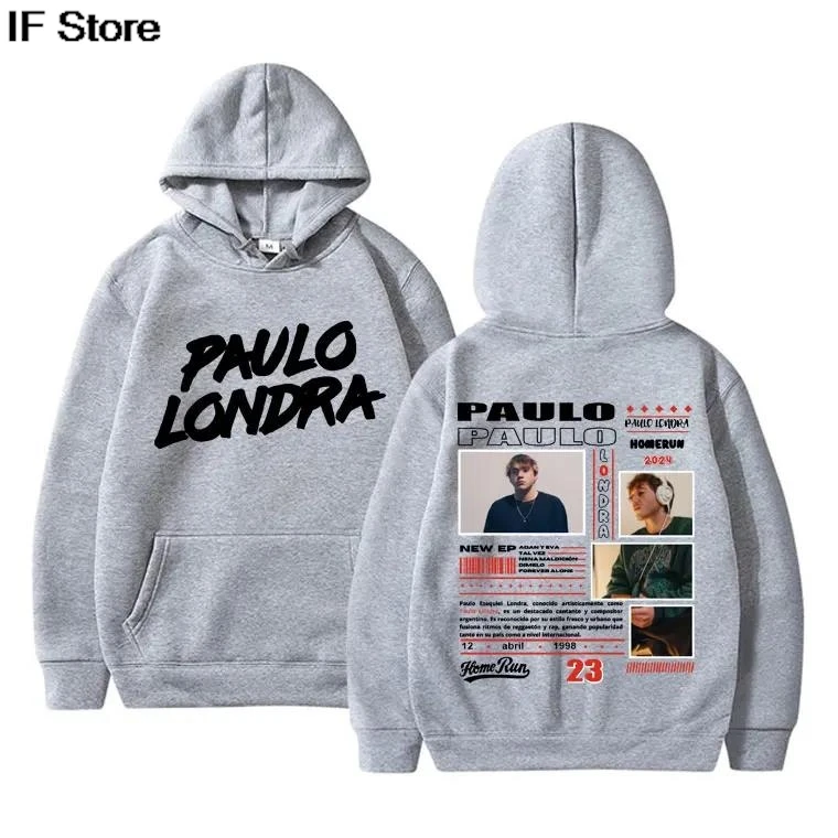 مغني الراب باولو لوندرا هوديي ألبوم الموسيقى Homerun الجرافيك هوديس الخريف الشتاء بلايز الرجال النساء الهيب هوب موضة المتضخم البلوز