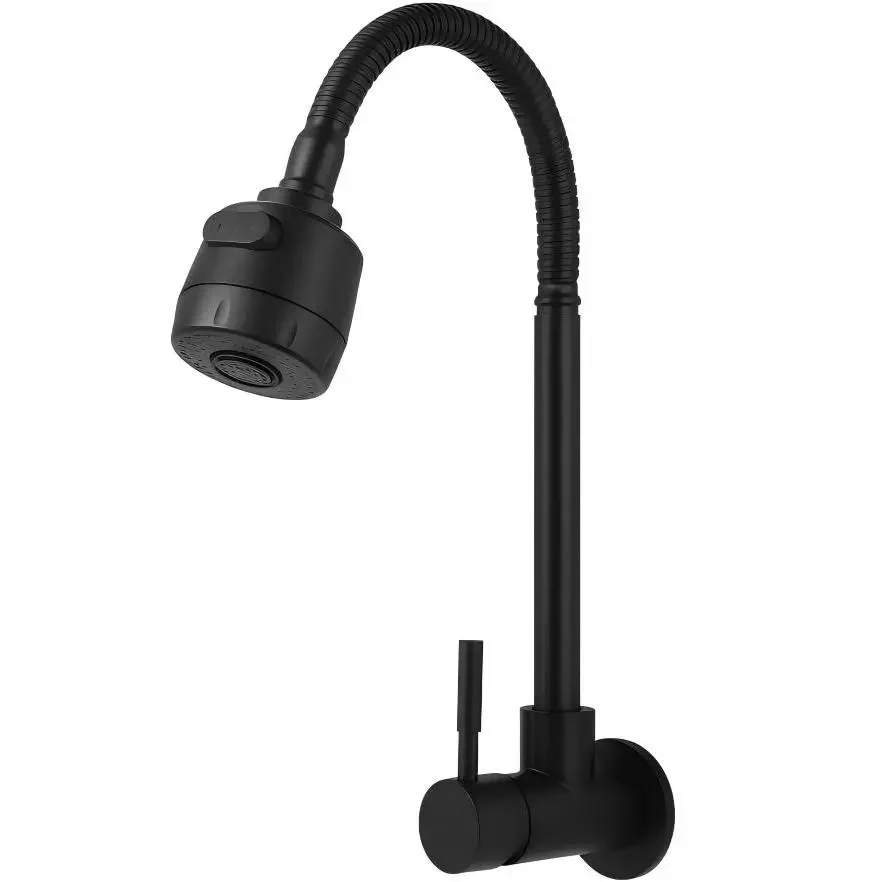 Torneira De Parede Para Cozinha Gourmet Tubo Flexível Inox Cromado Alta Resistência