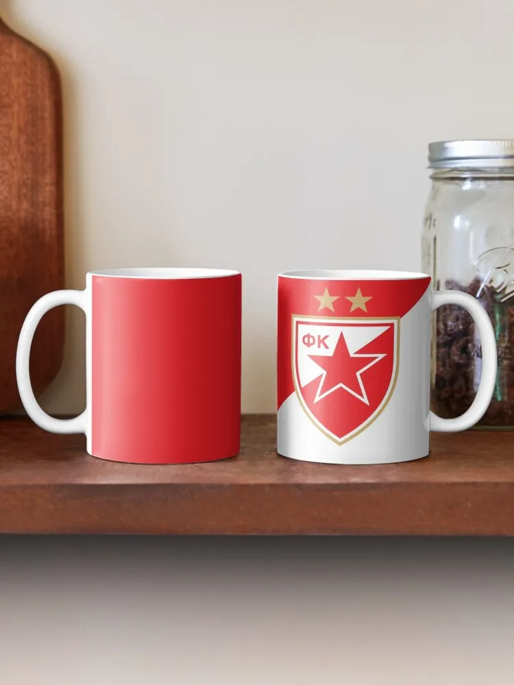 Moja Crvena Zvezda Beograd Serbian Love Delije Coffee Mug Breakfast Beer Cups Mug