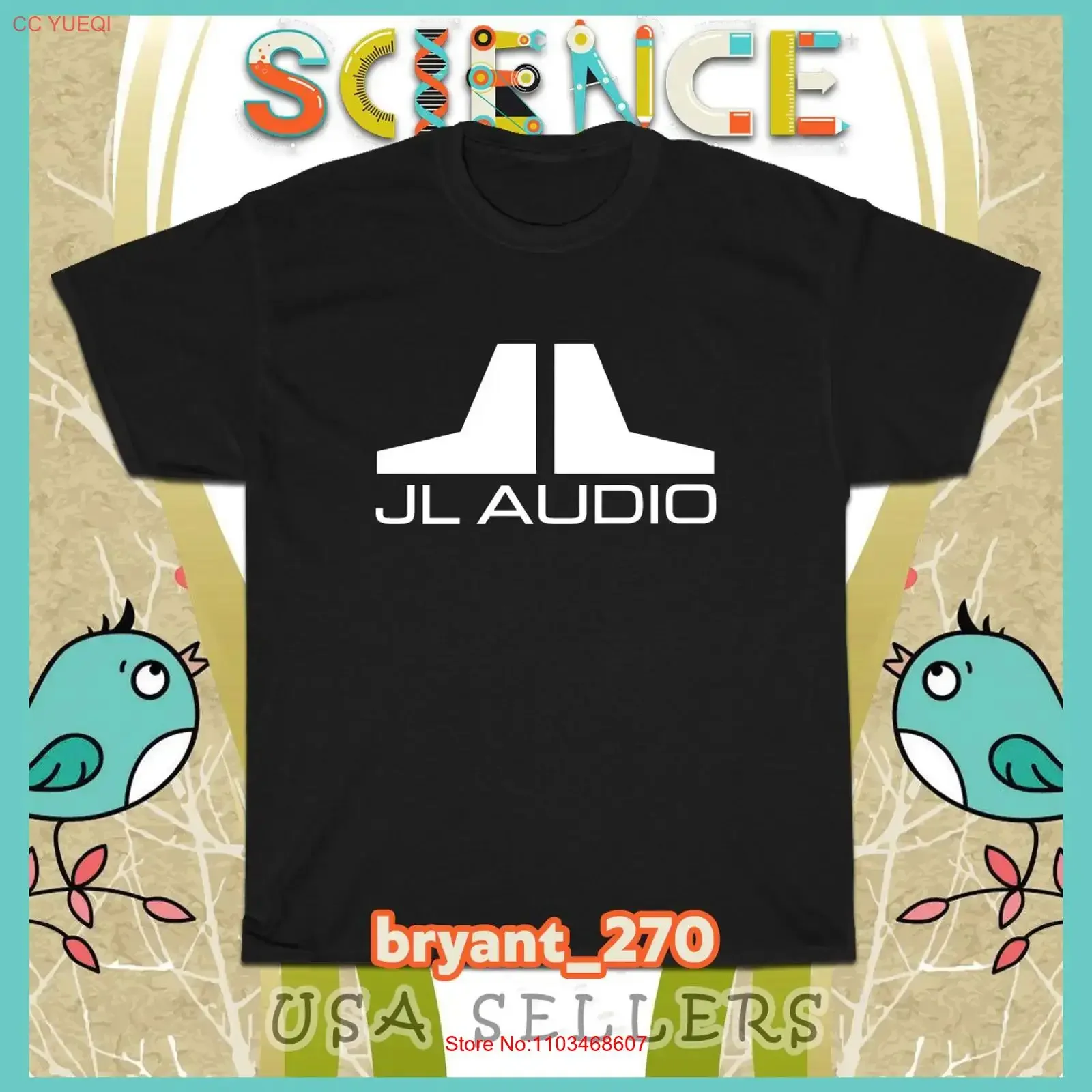 Nueva camiseta con logotipo de JL Audio subwoofers para hombre, estilo americano vintage, lavada, suave, cómoda, transpirable, gráfica, ligeramente informal
