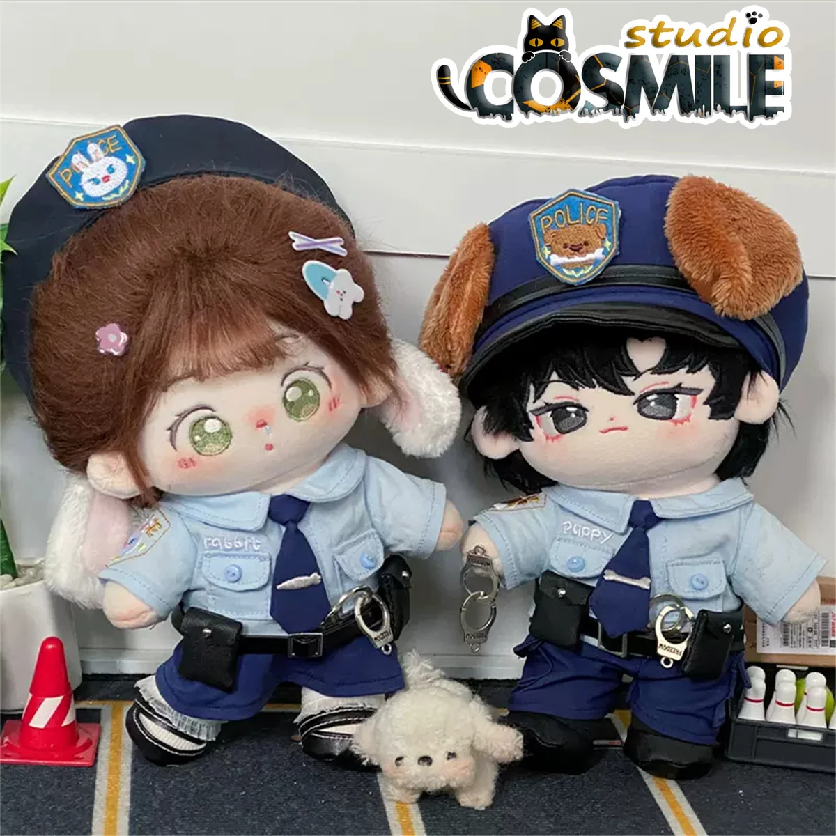 

Cute Inu Dog Puppy Bunny Rabbit Police Uniform Costume CP Plushie Stuffed Plush 20cm Doll Doll's Clothes Dolls Accessories LB
