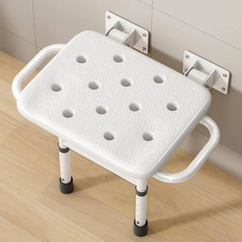 Senior-friendly bathroom folding stool for the elderly