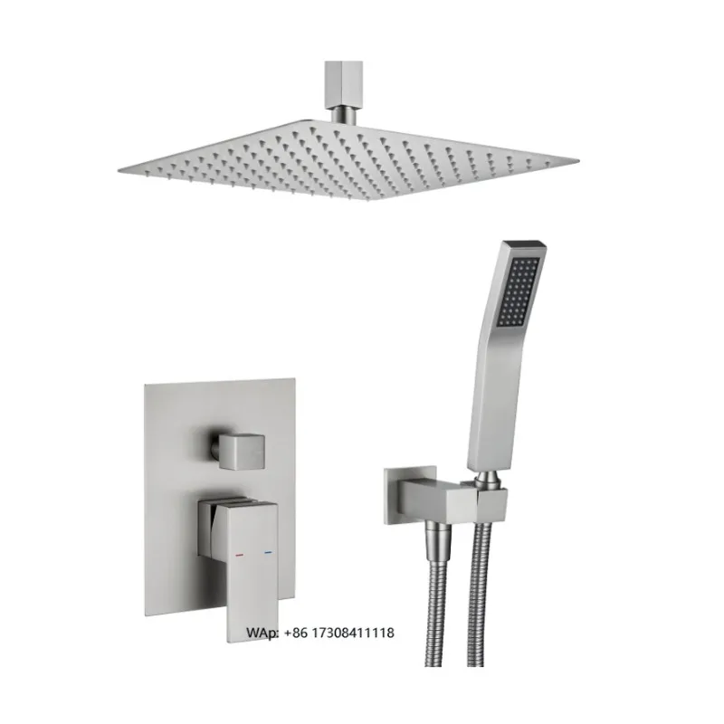 12 inch rain combination set brushed nickel ceiling shower faucet hand shower shower bathroom faucet rain