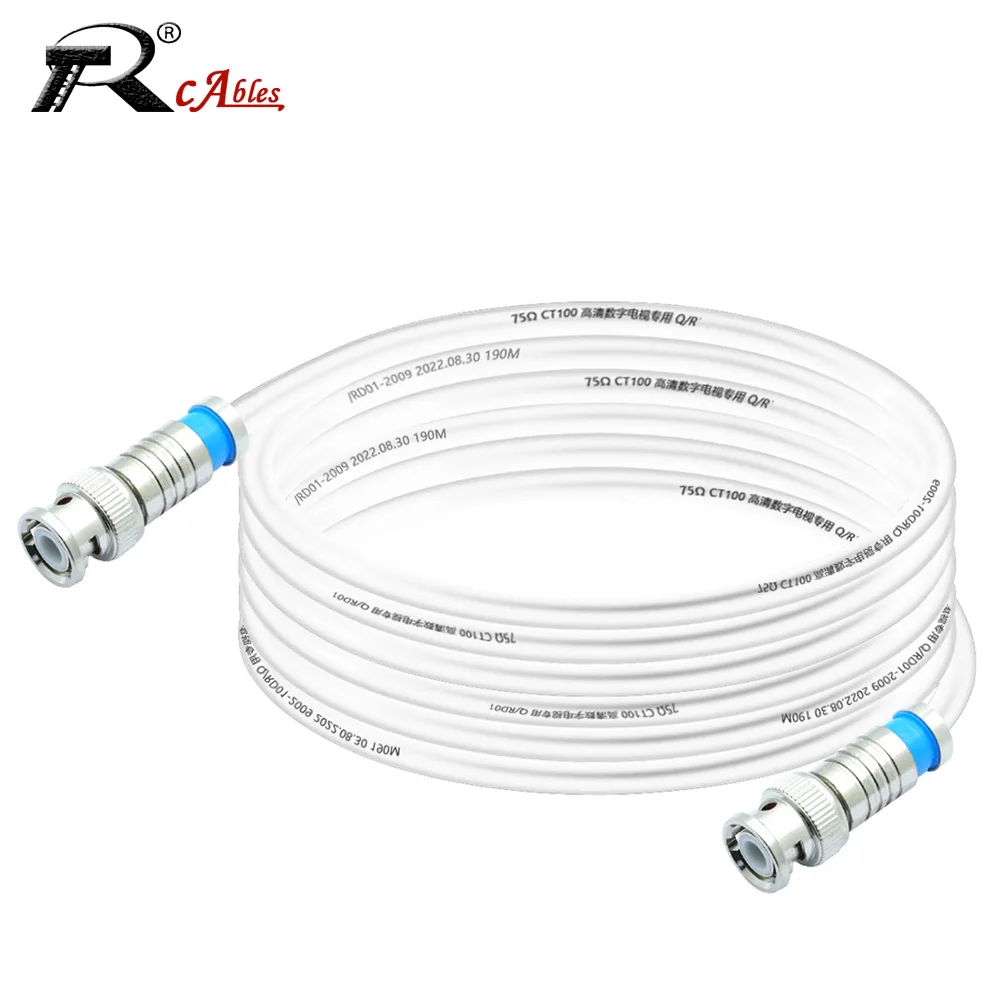 Solid copper Double Shielded DH RG6 Coaxial Cable BNC Male Connector Audio Video TV digital cable Antenna Internet And Satellite