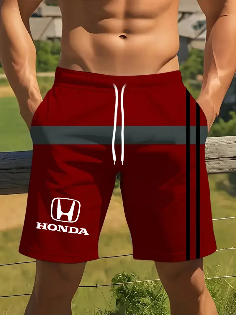 

3D Stripe Printing Motorcycle Riding Shorts Fast Drying Breathable Short Sleeve Sport For Men And Women Honda Riding Shorts