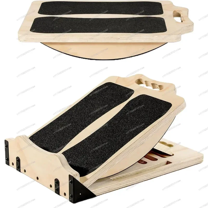 Adjustable Wooden Stretch Board Foldable Solid Wood Calf Stretcher Fitness Standing Exercise Stool for Leg Flexibility