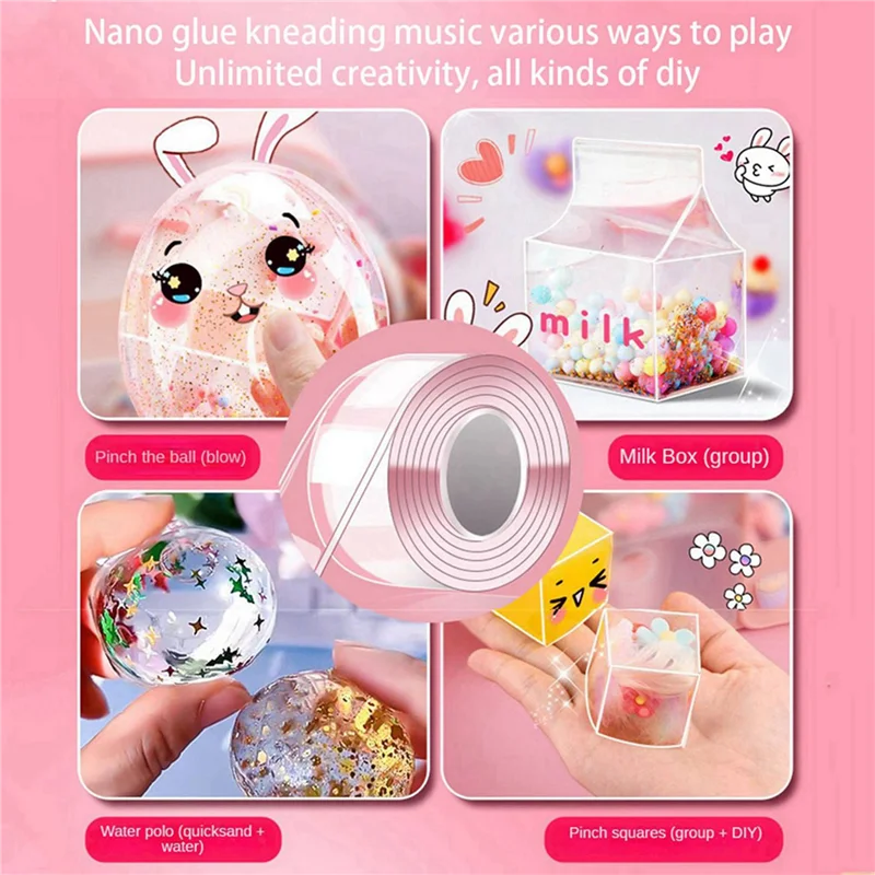 

【BABY】2X Nano Tape Kneading Blowing Bubble Full Set Nano Tape Double-Sided Tape Paste Blowing Bubble Sticker Tapes