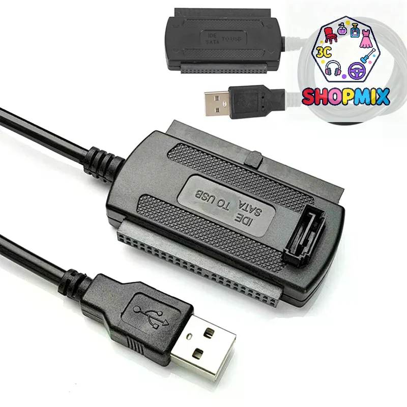 USB 2.0 To IDE Adapter Converter Cable For 2.5 3.5 Inch Hard Drive HD