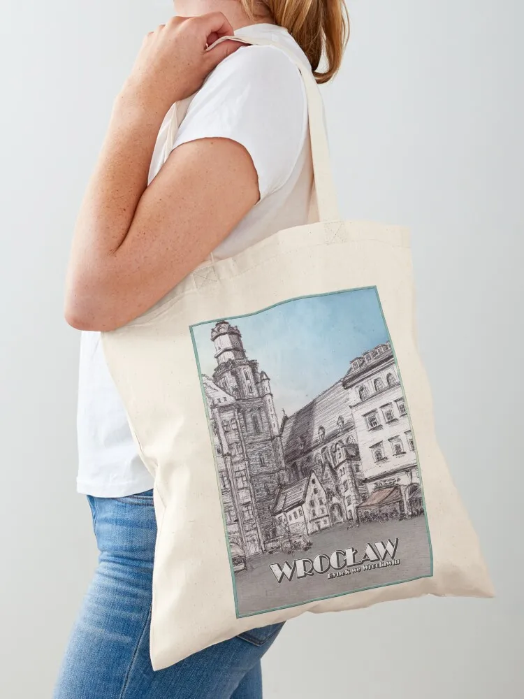 

Wrocaw sketch Tote Bag tote bag men's canvas tote bag Handbags women shopper bags