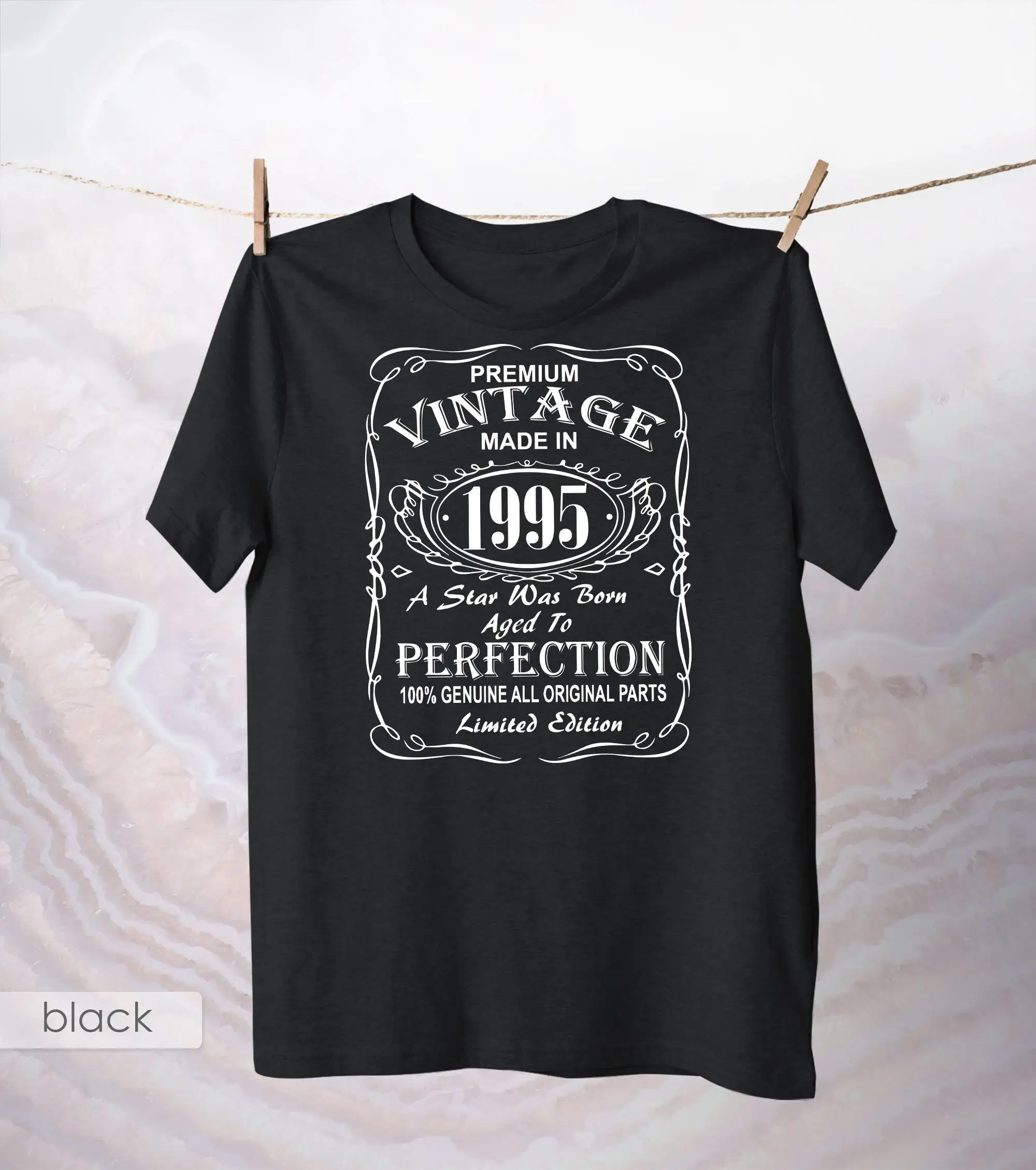 Vintage Aged To Perfection T Shirt Birthday Apparel Birth Year Tee Made In 1990 1995 Funny Idea Old Time