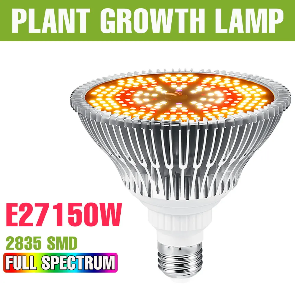150W E27/E14 LED Grow Light Volledige Spectrum Plant Lamp UV IR Indoor Bloem Vetplanten Groente Teelt Groei Lamp AC110-240V