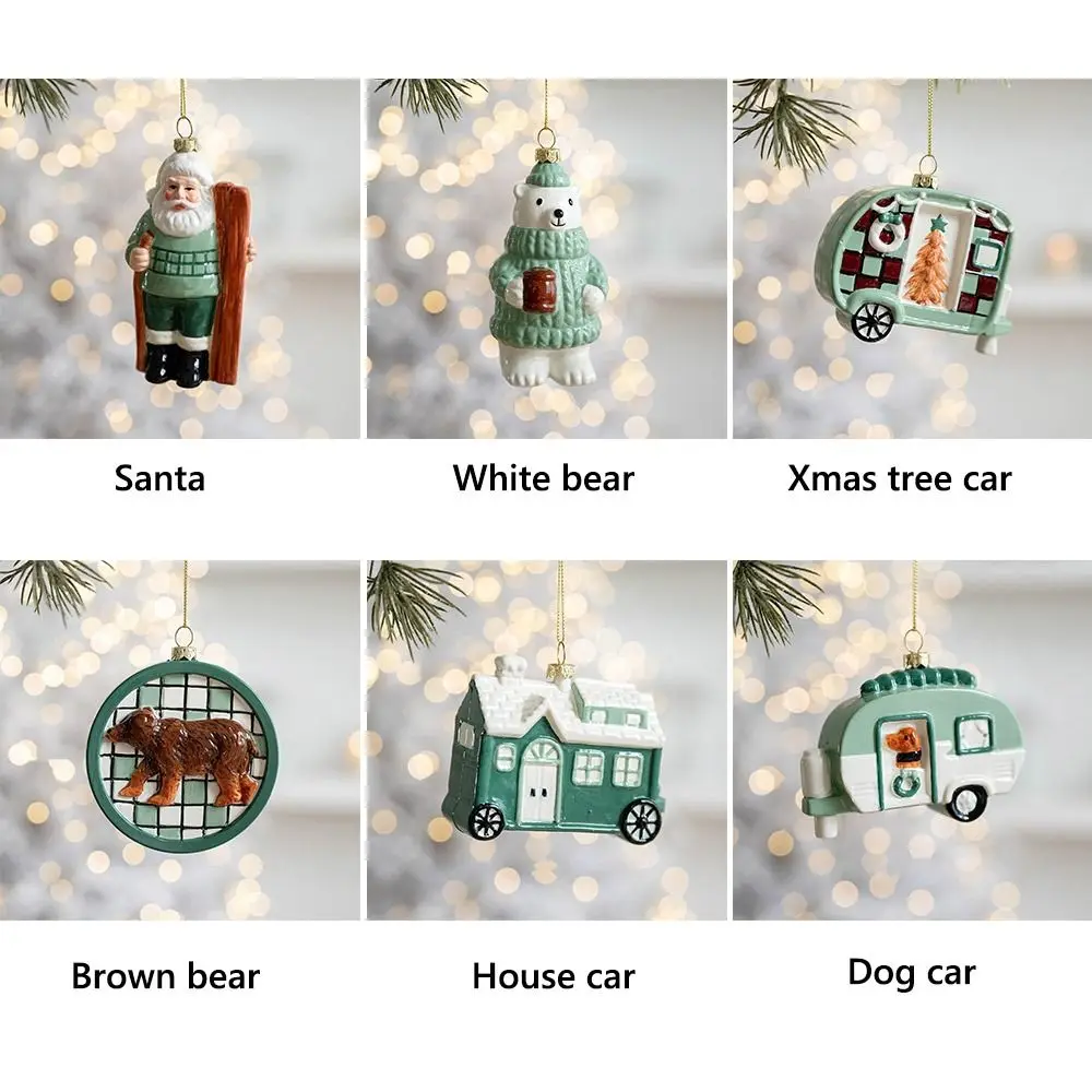 Description Picture 4 of itemHigh Quality Green Christmas Hanging Decoration DIY Plastic Drop Pendant House Car Reusable Xmas Tree Ornament For Christmas