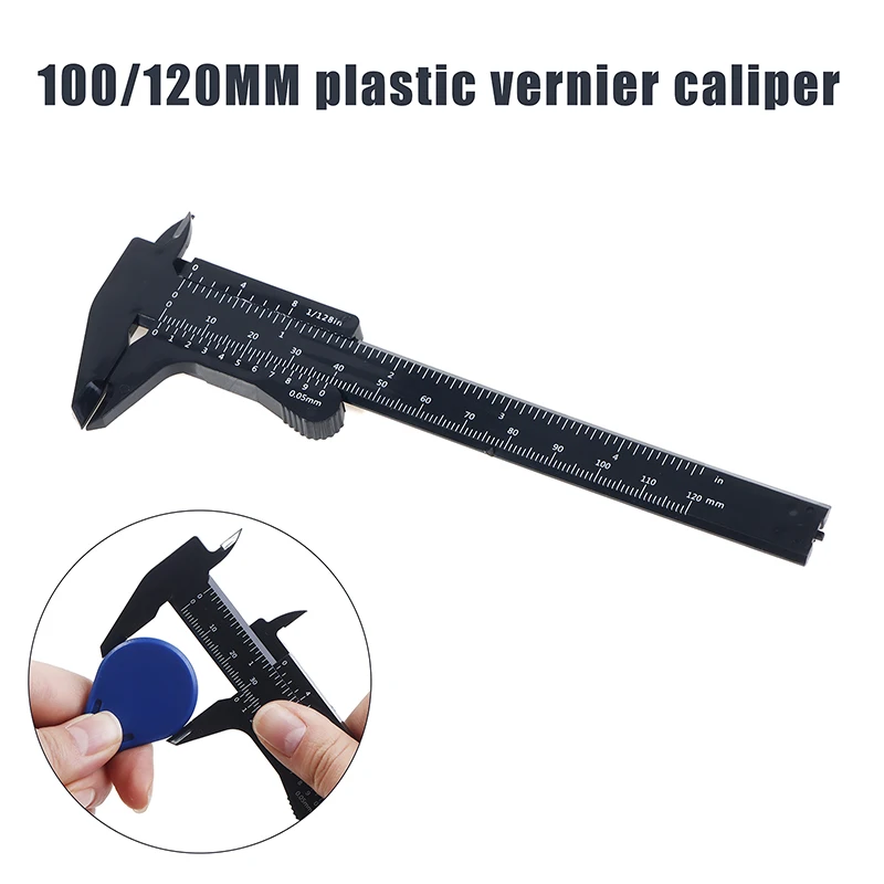 Measuring Tool 120mm 100mm No Digital Caliper Plastic Dial Vernier Caliper Gauge Micrometer No Digital Ruler