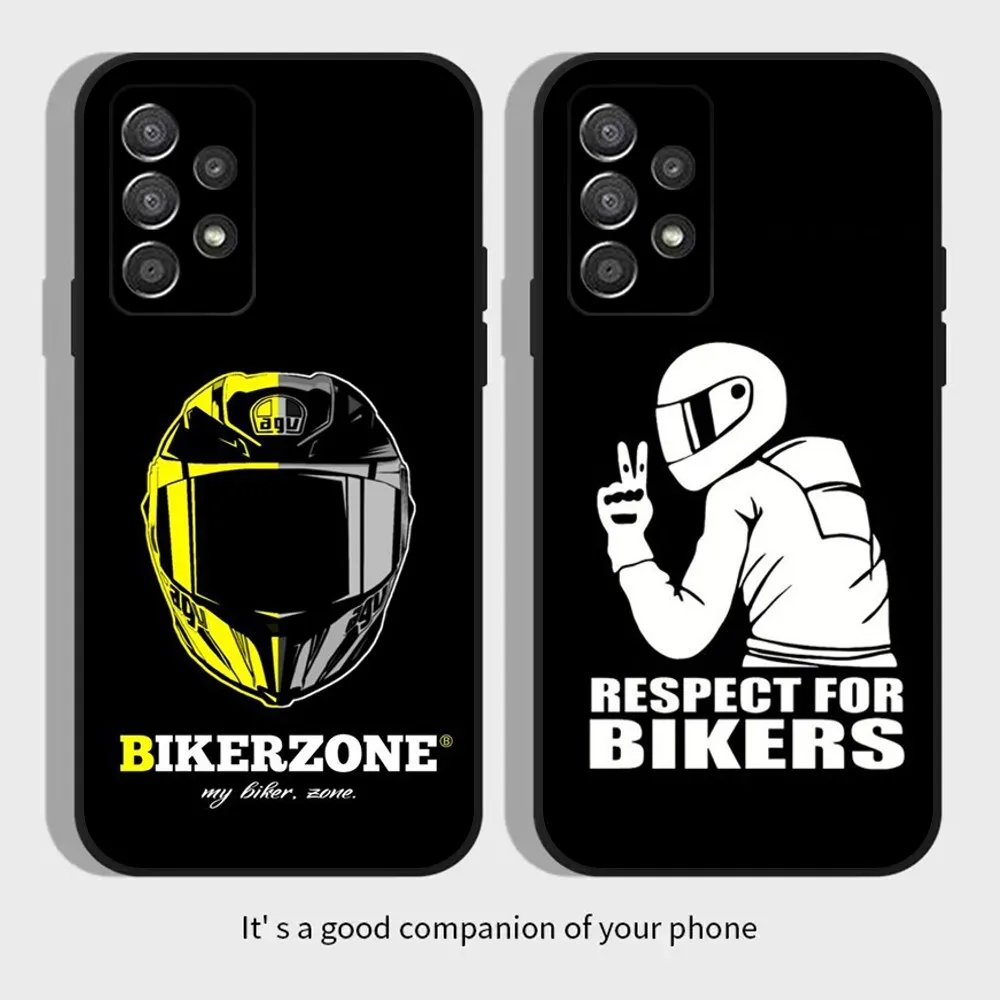 Biker zone Motorcycle Phone Case For Samsung Galaxy A13,A21s,A22,A31,A32,A52,A53,A71,A80,A91 Soft Black Cover