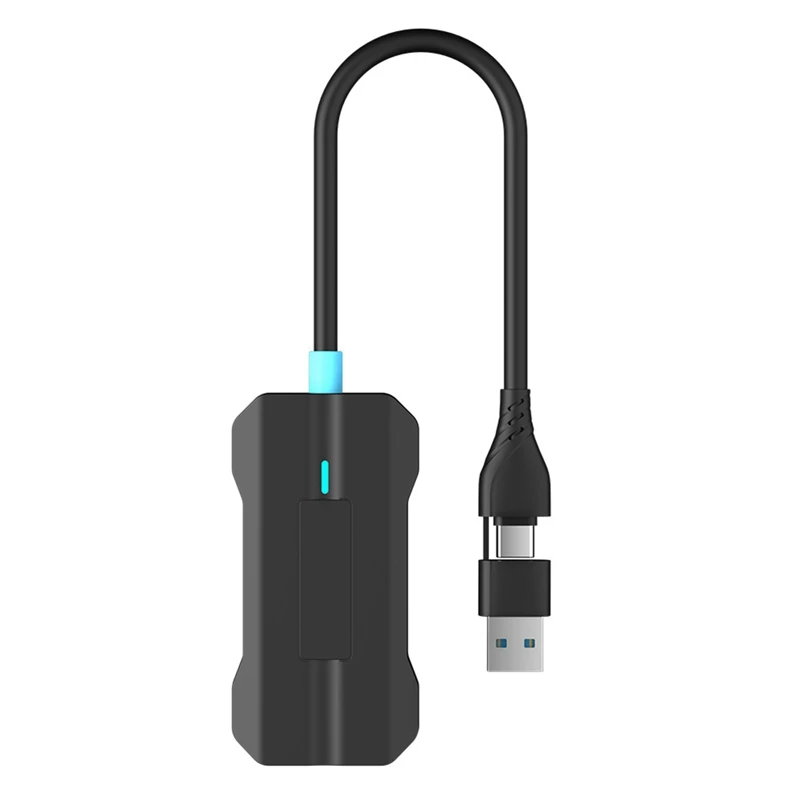 Best-USB/Type C 2 In 1 Wireless Carplay Adapter Wired To Wireless Carplay Mini Box For USB/Type C Dongle