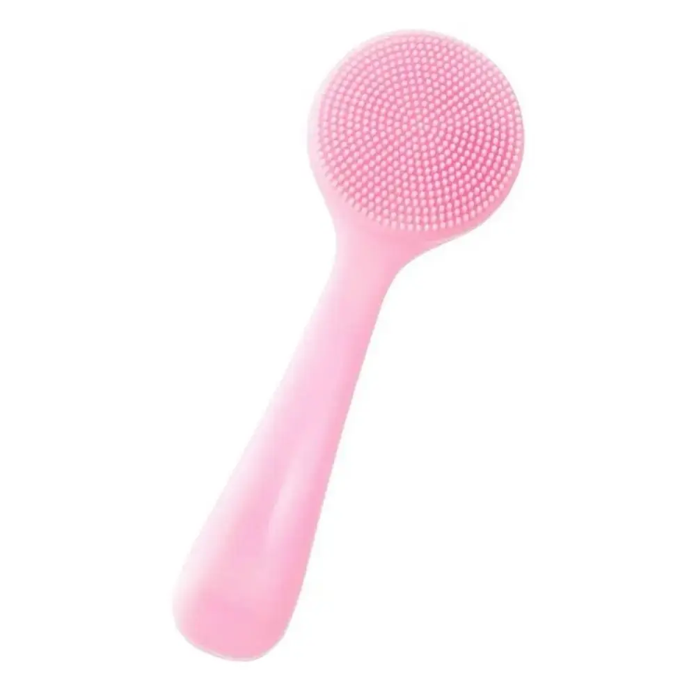 Brosse nettoyante pour le visage en silicone, excavatrice manuelle, épurateur de livres pour le visage, nettoyant à long manche, soins de la peau du visage