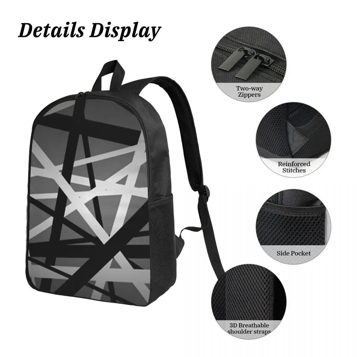 حقيبة ظهر خفيفة من فان هالين باللون الرمادي للطلاب والأولاد والبنات حقيبة كتب مدرسية وحقائب كتف للكمبيوتر المحمول 3 قطع حقيبة غداء معزولة مقلمة