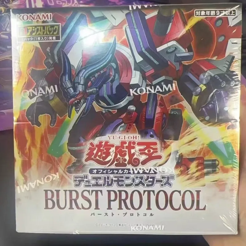 100% original yu-gi-oh duelo monsters 1303 explosão protocolo negociação caixa de reforço ptcg versão japonesa cartões colecionáveis presente