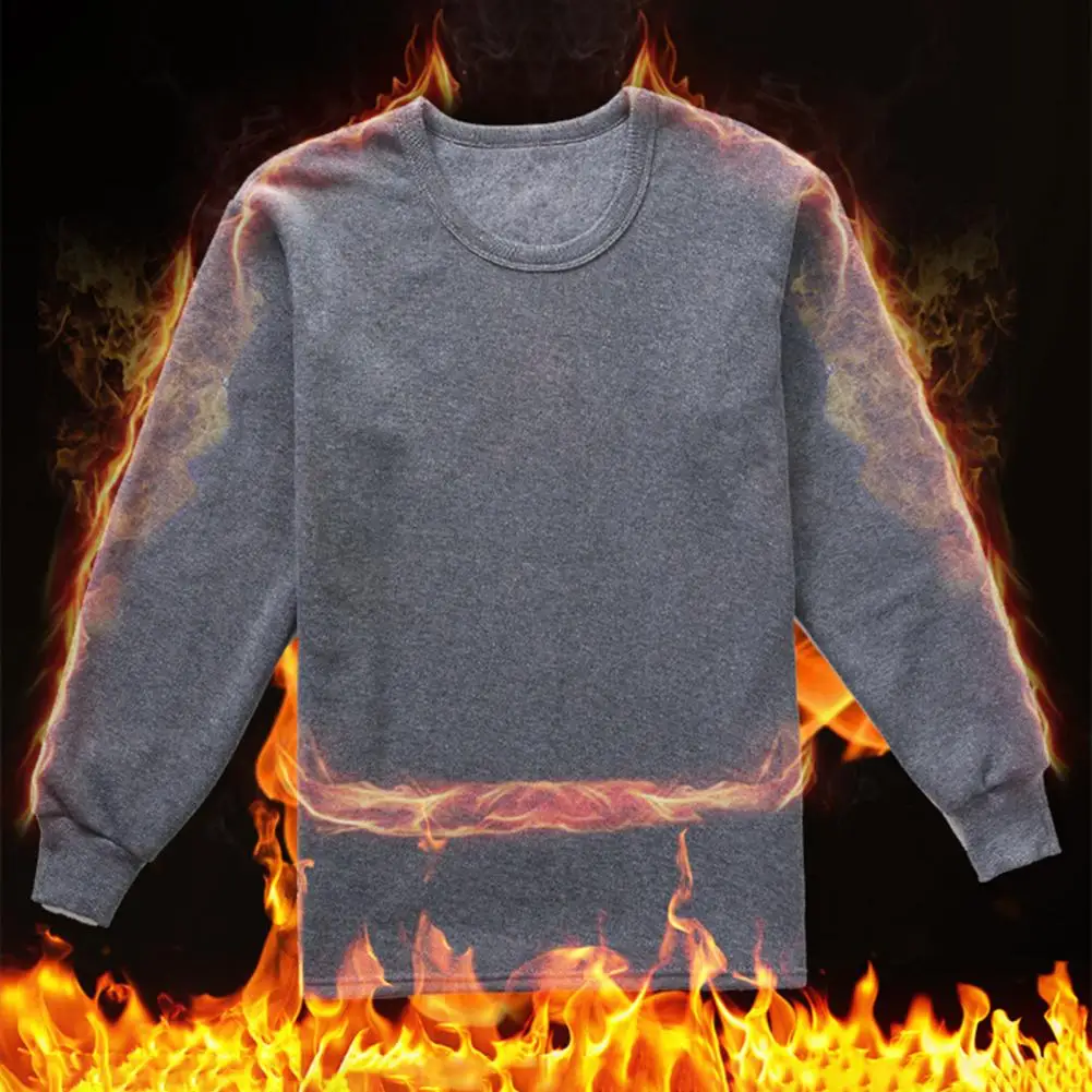 

Mens O-neck Thermal Underwear Set Long Johns Men Autumn Winter Shirt And Pants 2 Piece Set Male Long Underwear Thermal Clothing