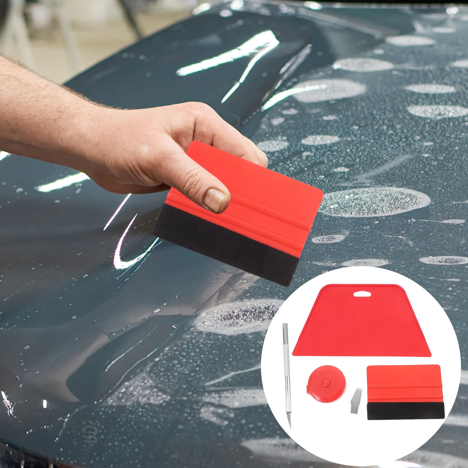 

1 Set Wallpaper Tool For Peel Stick Applications Scratch-Free Installation On Walls Windows Cars Squeegee Scraper Smoothing