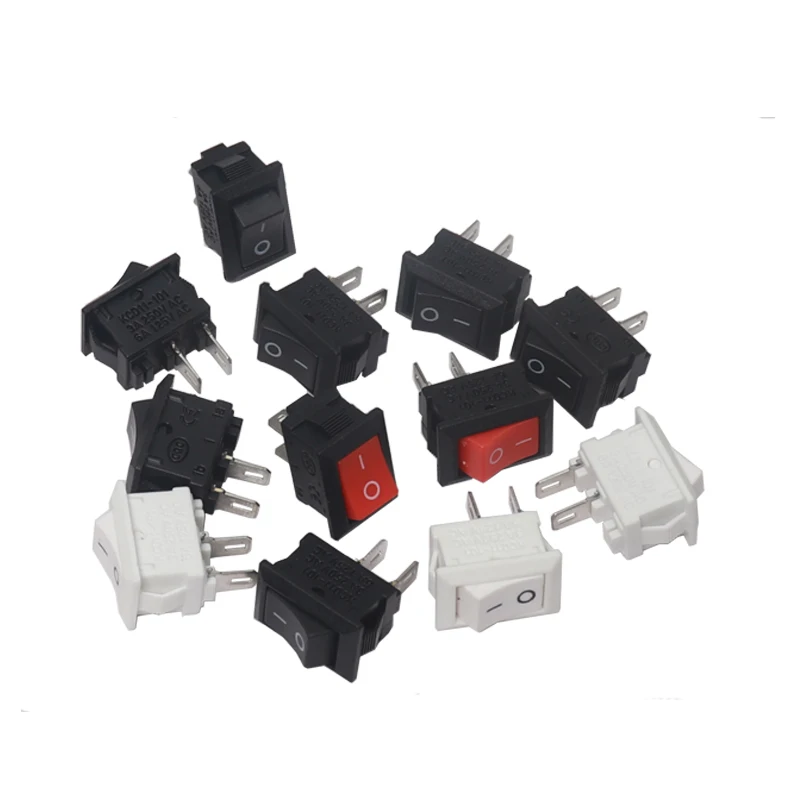 【30-10PCS】Rocker Switch On/Off 12V 2 Pin 2 Position SPST Car Auto Boat Rocker Toggle Switch AC 6A/250V 10A/125V