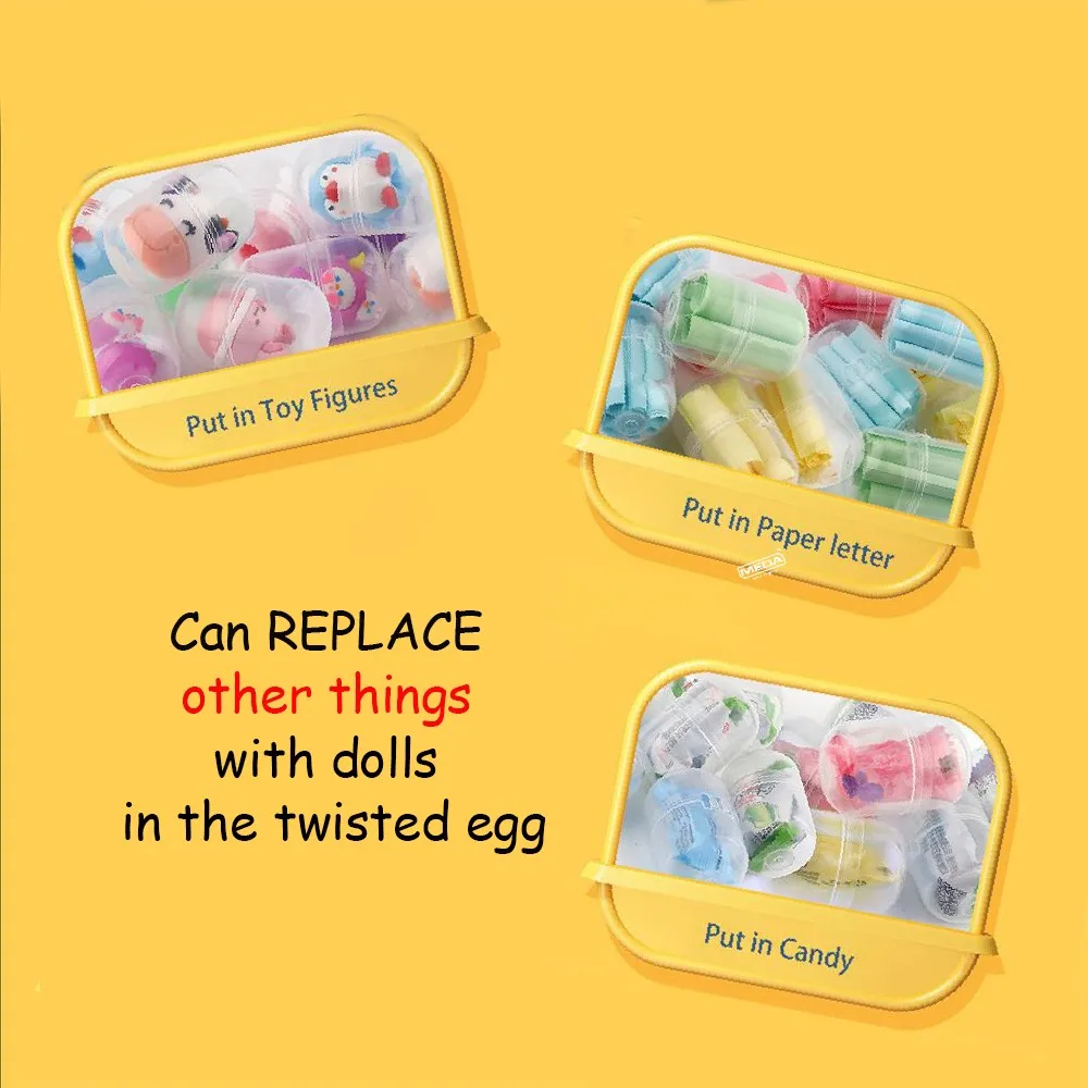 Gachapon Machines Blind Box met 6 stks Willekeurige Capsule Ei Kerst Draaimachine Kartonnen Doos met Capsule Speelgoed voor Kinderen