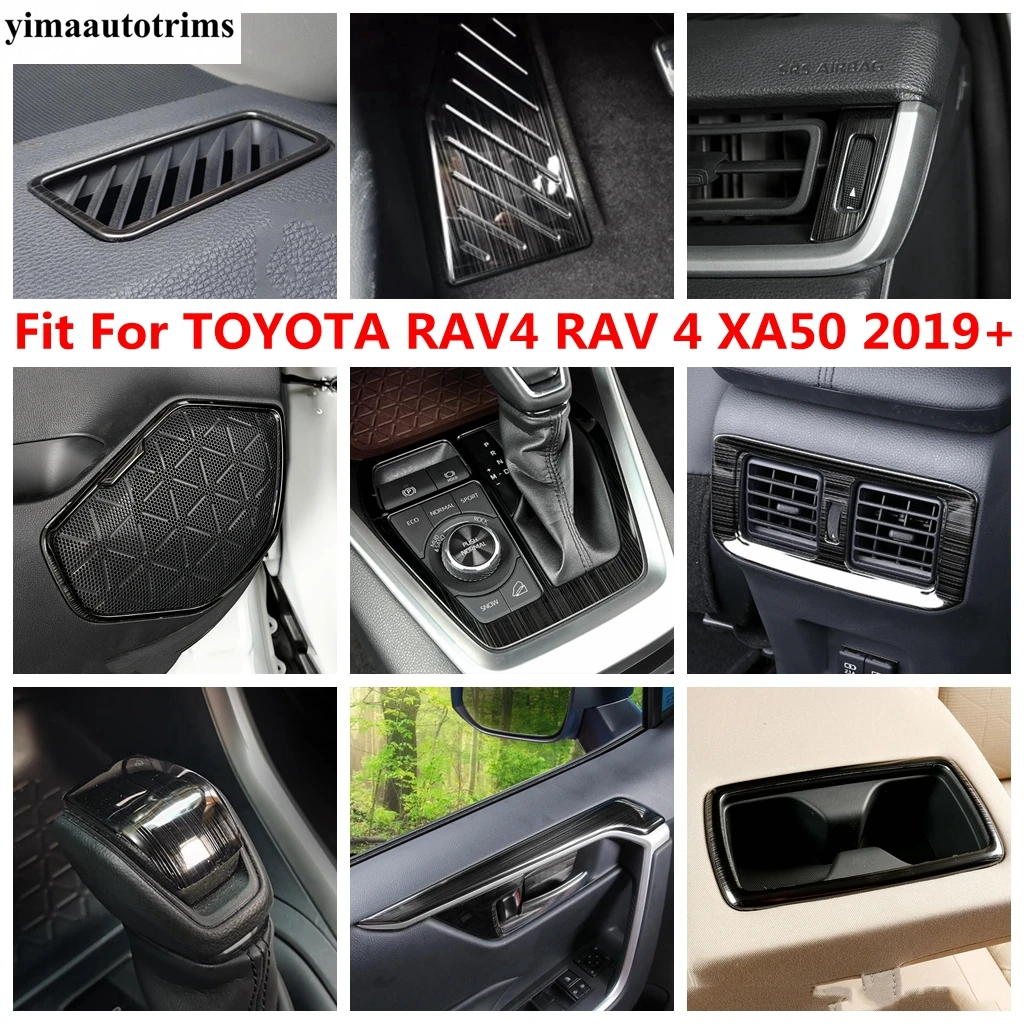 Gear Shift Panel / Rest Pedal / Window Lift / Speaker / Water Cup Cover Trim Accessories For TOYOTA RAV4 RAV 4 XA50 2019 - 2024 - Image 2