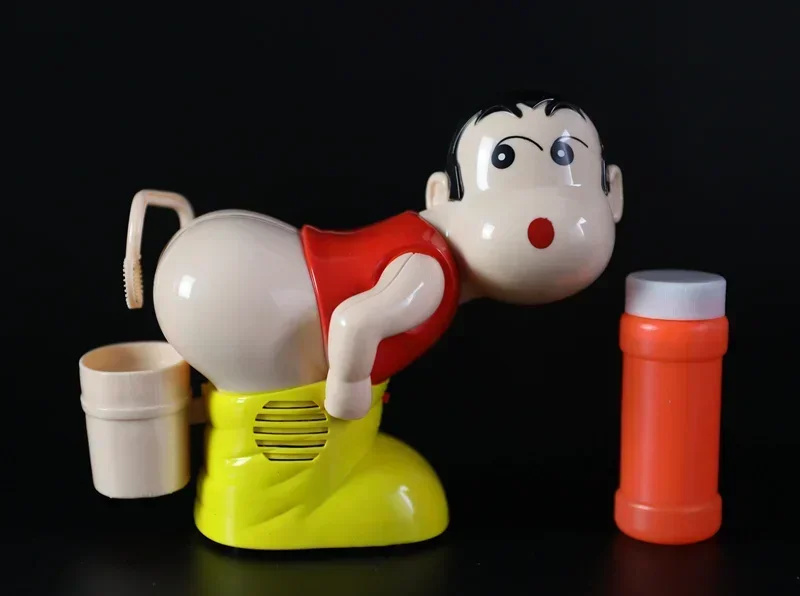 Machine à bulles électrique pour garçon, dessin animé, électronique, lumière créative, son, fond, bulles, pistolet, jouet cadeau pour enfants