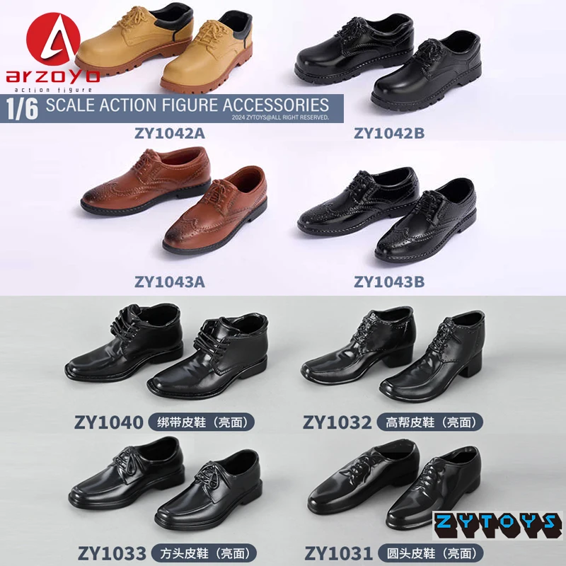 ZYTOYS ZY1031 ZY1042 ZY1043 1/6 Business Leder Schuhe Zubehör Modell Fit 12'' Männliche Soldat Action Figur Körper Puppen Spielzeug