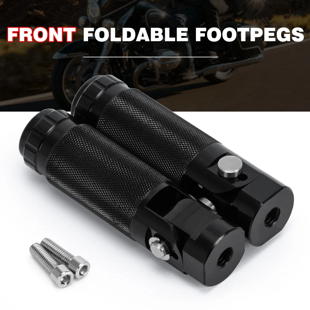 Motorcycle Footpegs CNC Aluminum Motor Bike Universal Folding Footrests Foot Pegs Premium Rear Foot Pedals Frepose Pieds Moto