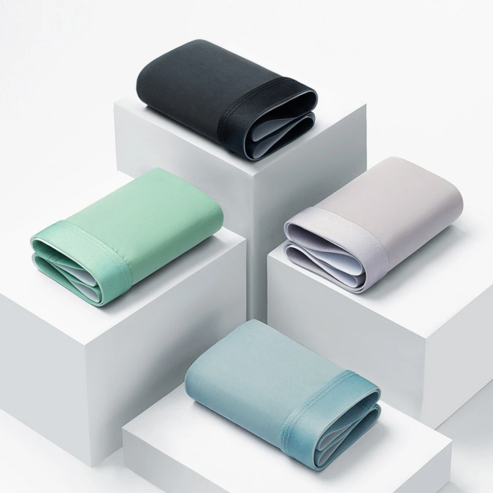 

Мужские бесшовные трусы-боксеры из ледяного шелка — удобное дышащее спортивное нижнее белье большого размера