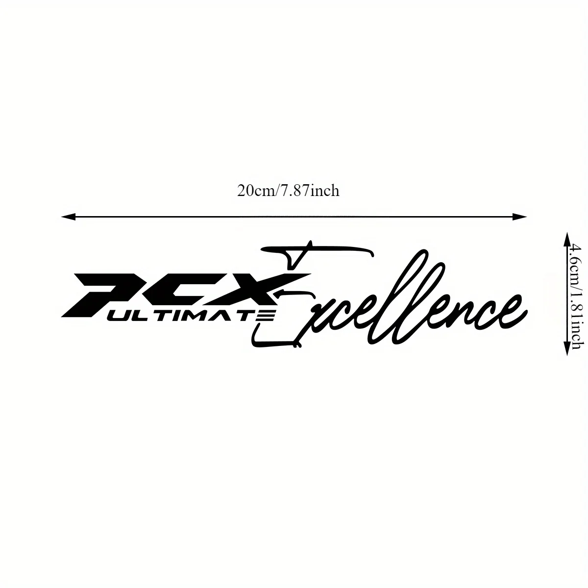 قطعة واحدة من ملصق السيارة PCX Ultimate Excellence، ملصق أنيق للتخصيص الخارجي للسيارات