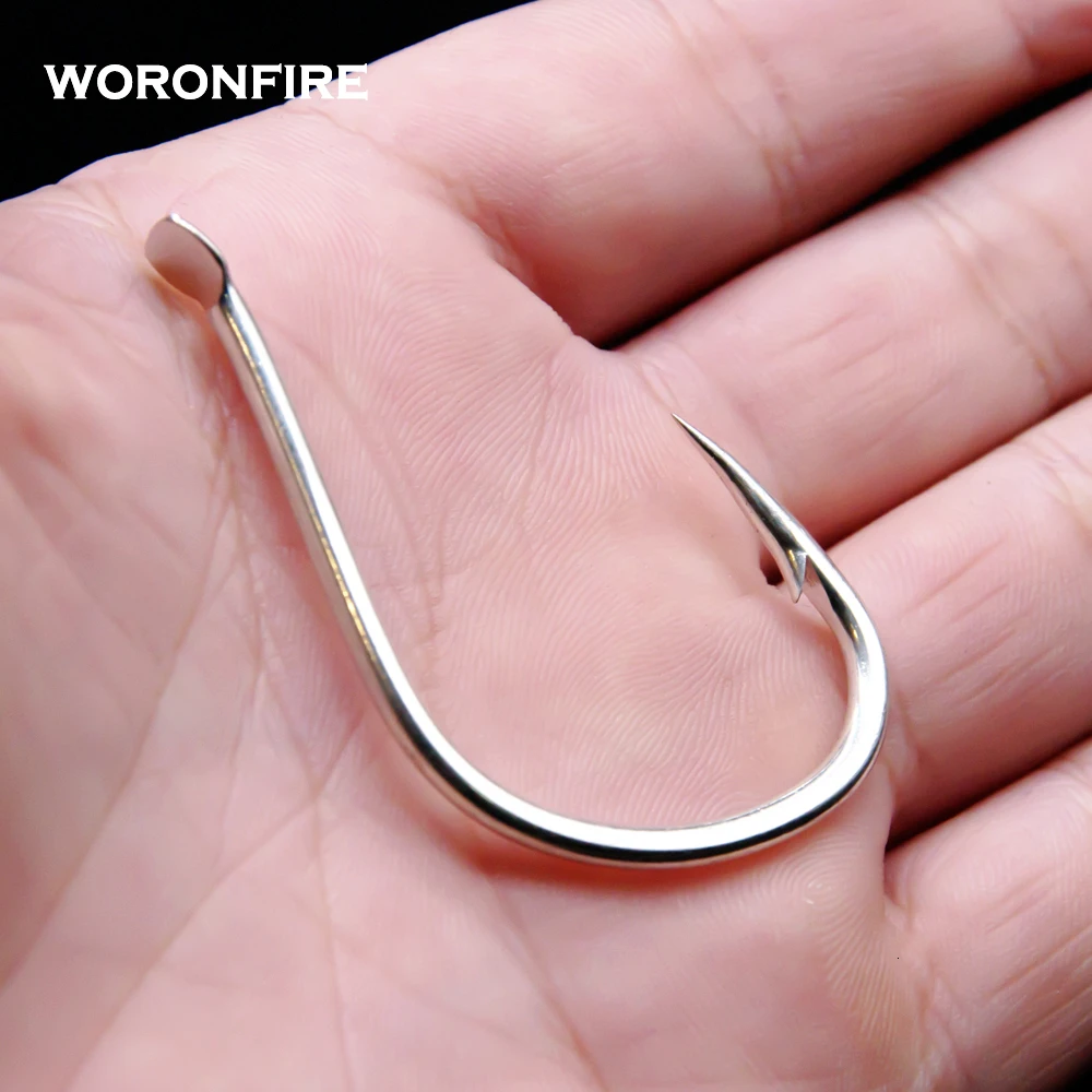 10pcs/lot Jigging Hooks High Quality Sea Pike Fishing Hooks Saltwater Tin Plated Prevent Corrosion Slow Pitch Jigging