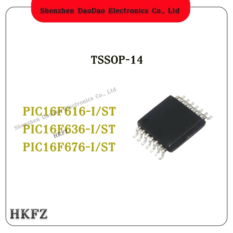 5Pcs PIC16F616-I/ST 16F616-I 16F636-I 16F676-I PIC16F616 PIC16F636 PIC16F676 I ST TSSOP-14 Microcontroller chip IC