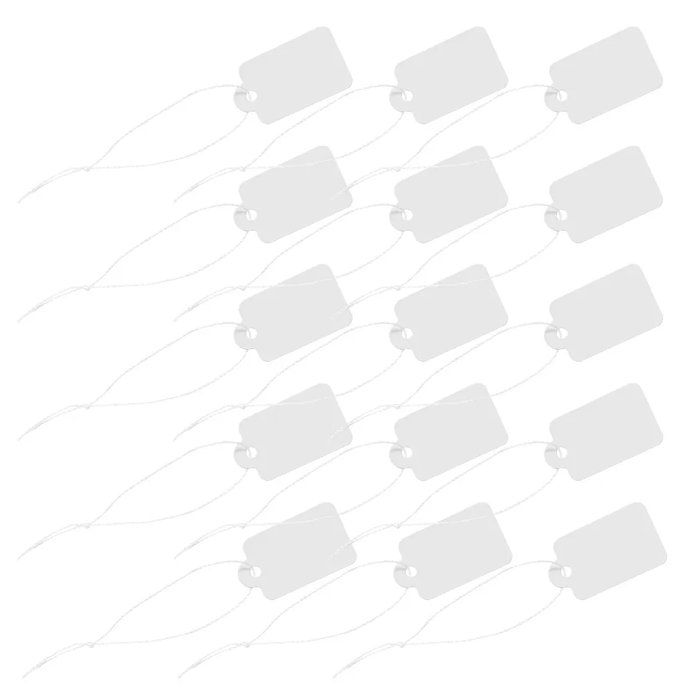 

1000Pcs Blank Jewelry Tags with String Craft Paper Writable Price Labels for Retail Boutiques Wedding Gifts Inventory Management