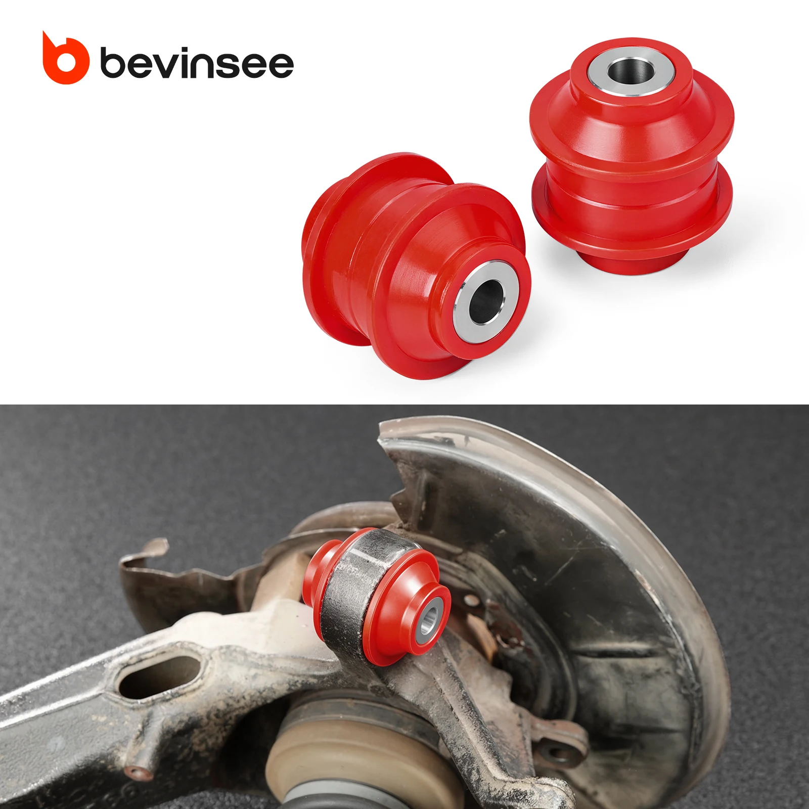 

BEVINSEE Rear Lower Trailing Arm Bushings 80A Polyurethane For BMW E46 E36 Z4 E85/E86 E89, Replace for 33326771828/33321136311