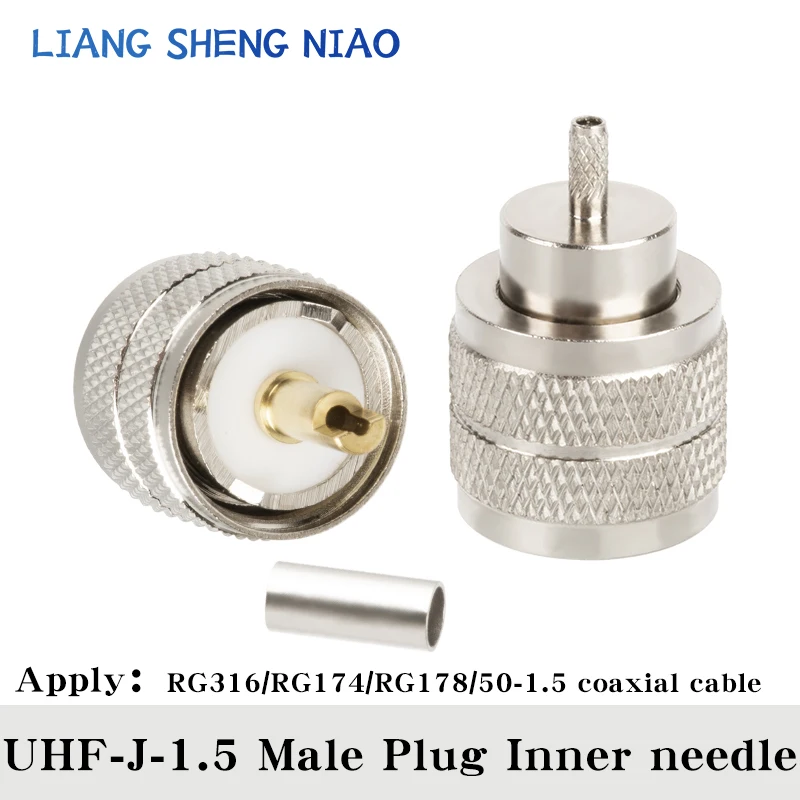 Plugue de cabo coaxial macho e fêmea, N Feeder Joint, BNC RG58, BNC RG316, SMA-J-1.5, UHF RF Line, 50-1.5 Series, 10Pcs